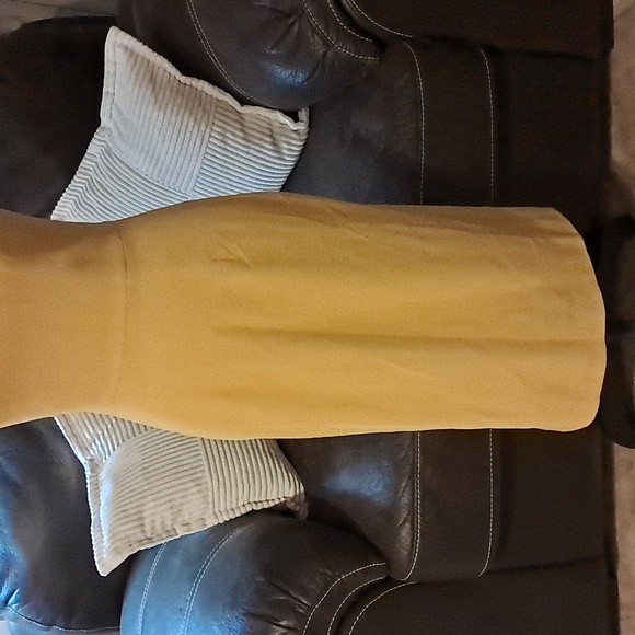 Dress The Population Yellow Fitted Lined Dress Size S - Picture 3 of 8